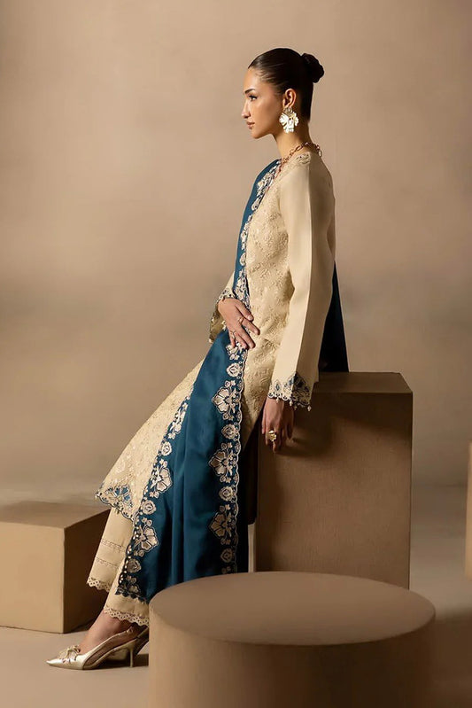 Picture of Rajbari - Sareen Premium Viscose Chikankari Collection - Design 06 - Unstitched - Available at Raja Sahib