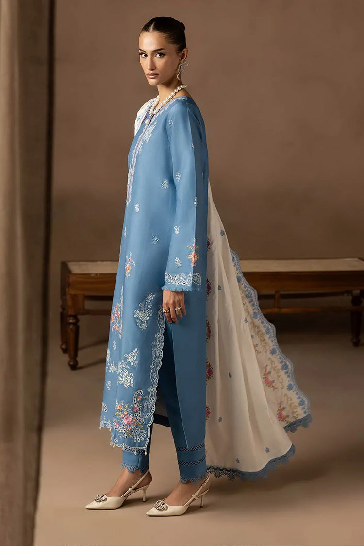 Picture of Rajbari - Sareen Premium Viscose Chikankari Collection - Design 07 - Unstitched - Available at Raja Sahib