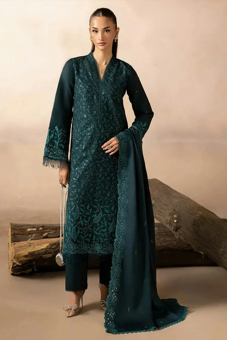 Picture of Rajbari - Sareen Premium Viscose Chikankari Collection - Design 08 - Unstitched - Available at Raja Sahib