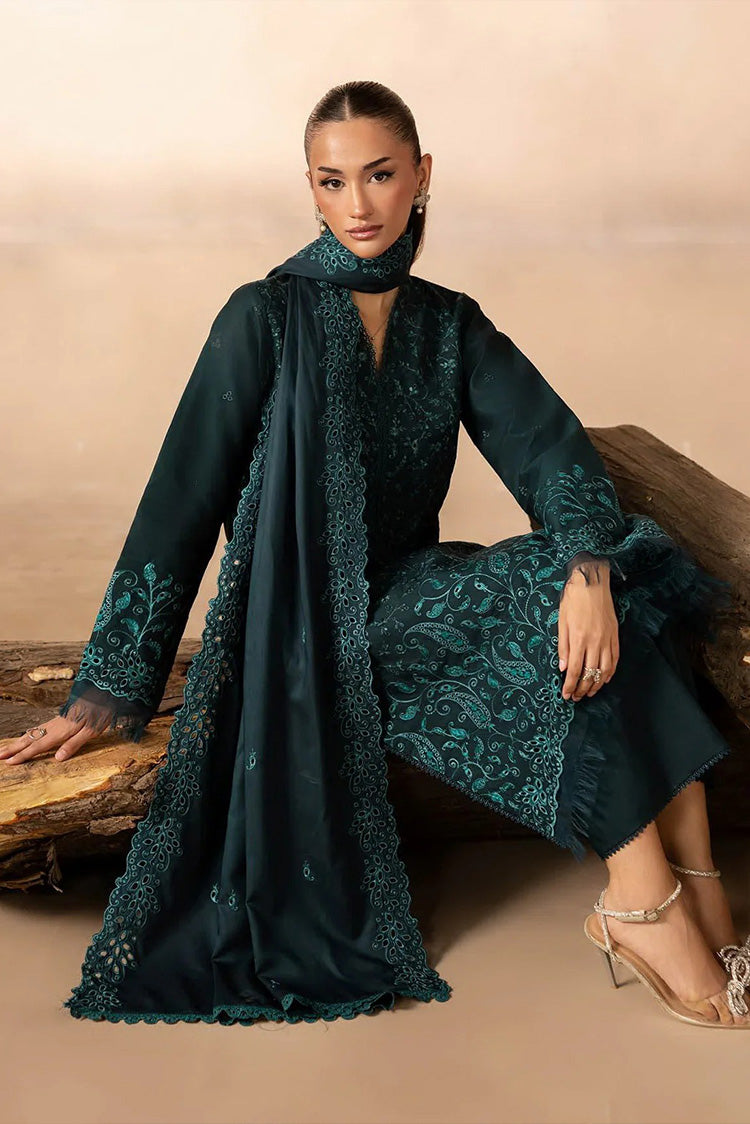 Picture of Rajbari - Sareen Premium Viscose Chikankari Collection - Design 08 - Unstitched - Available at Raja Sahib