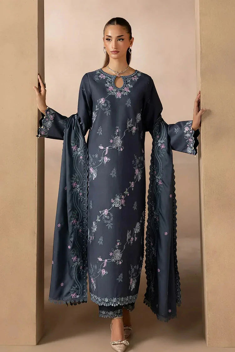 Picture of Rajbari - Sareen Premium Viscose Chikankari Collection - Design 09 - Unstitched - Available at Raja Sahib