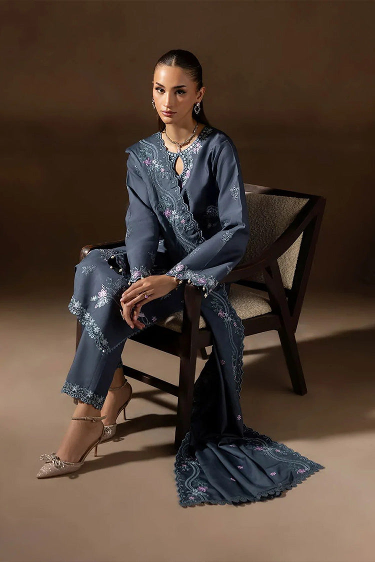 Picture of Rajbari - Sareen Premium Viscose Chikankari Collection - Design 09 - Unstitched - Available at Raja Sahib