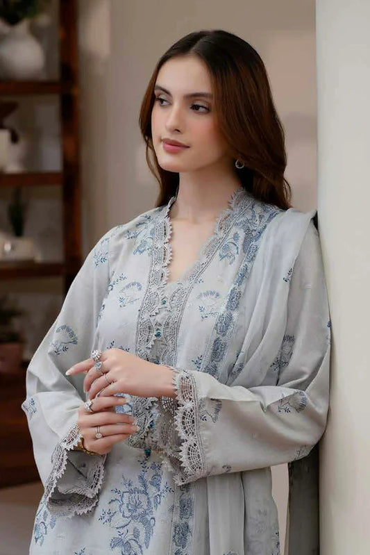 Picture of Noor e Fajar - Miraal Embroidered Plain Karandi Collection - KR-248 - Unstitched - Available at Raja Sahib