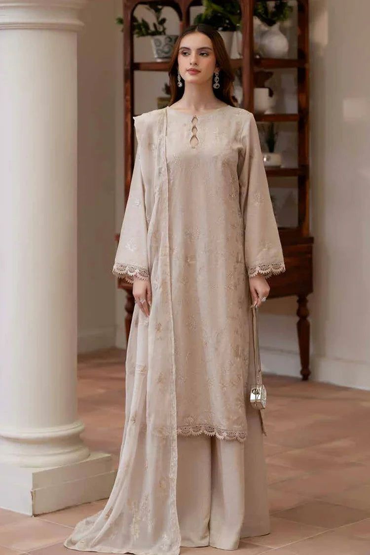 Picture of Noor e Fajar - Miraal Embroidered Plain Karandi Collection - KR-250 - Unstitched - Available at Raja Sahib