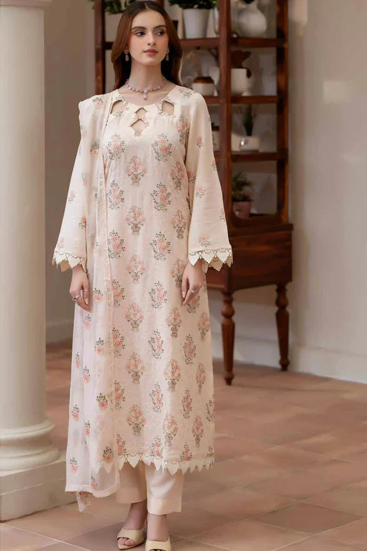 Picture of Noor e Fajar - Miraal Embroidered Plain Karandi Collection - KR-252 - Unstitched - Available at Raja Sahib