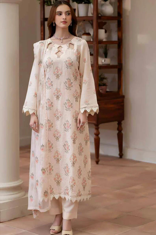 Picture of Noor e Fajar - Miraal Embroidered Plain Karandi Collection - KR-252 - Unstitched - Available at Raja Sahib