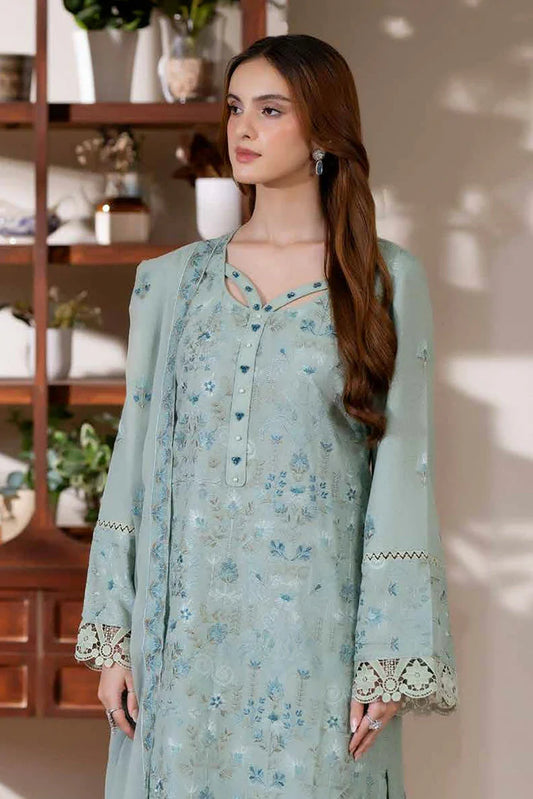 Picture of Noor e Fajar - Miraal Embroidered Plain Karandi Collection - KR-253 - Unstitched - Available at Raja Sahib