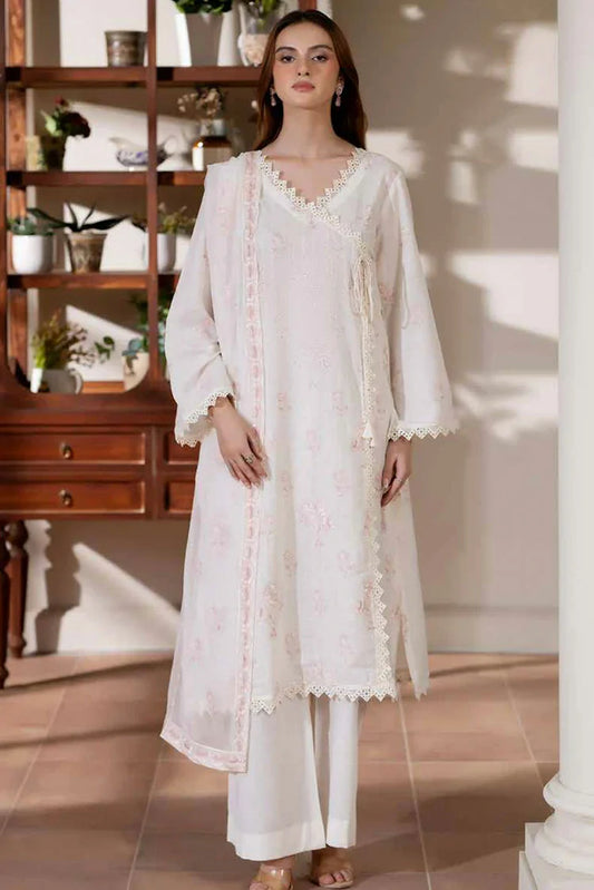 Picture of Noor e Fajar - Miraal Embroidered Plain Karandi Collection - KR-255 - Unstitched - Available at Raja Sahib