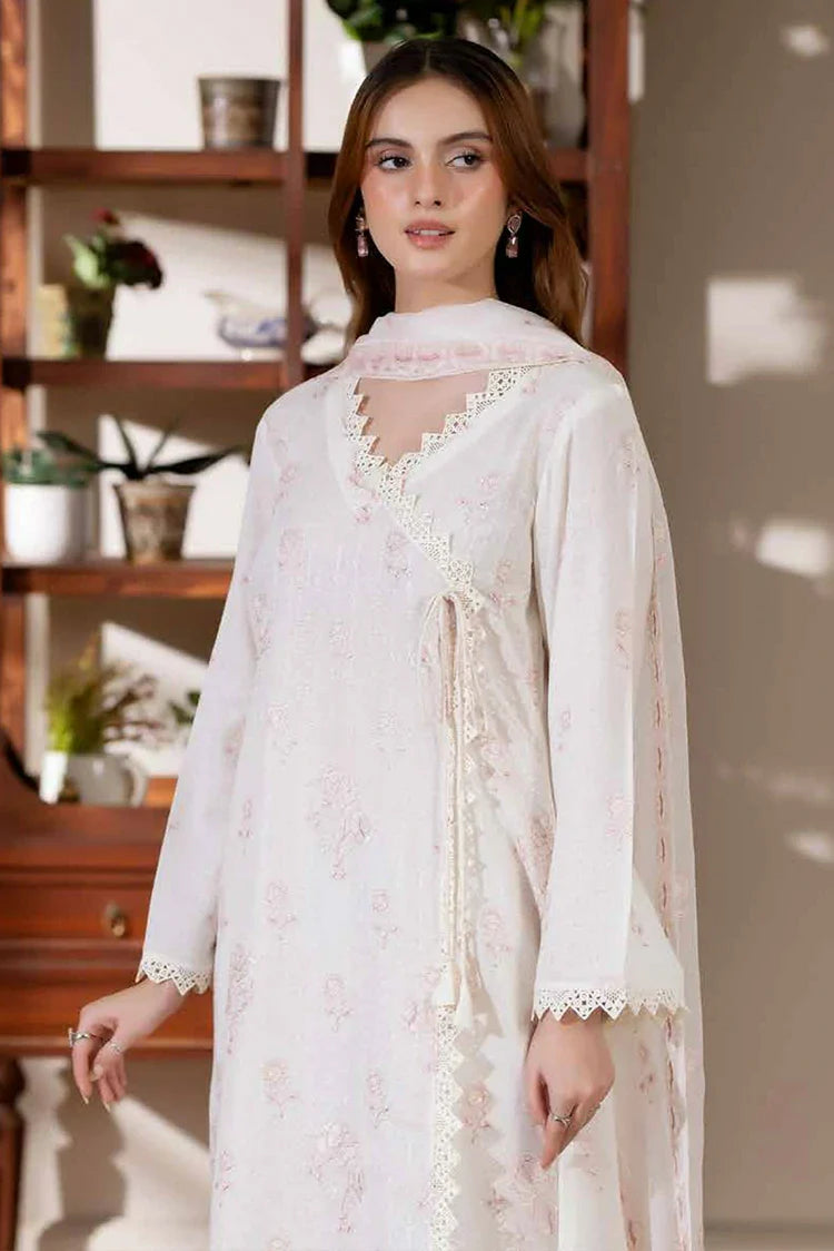 Picture of Noor e Fajar - Miraal Embroidered Plain Karandi Collection - KR-255 - Unstitched - Available at Raja Sahib
