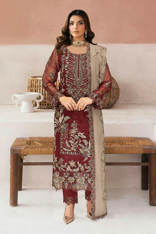 Ramsha - Minhal Embroidered Collection Vol 13 - M-1308 - Unstitched