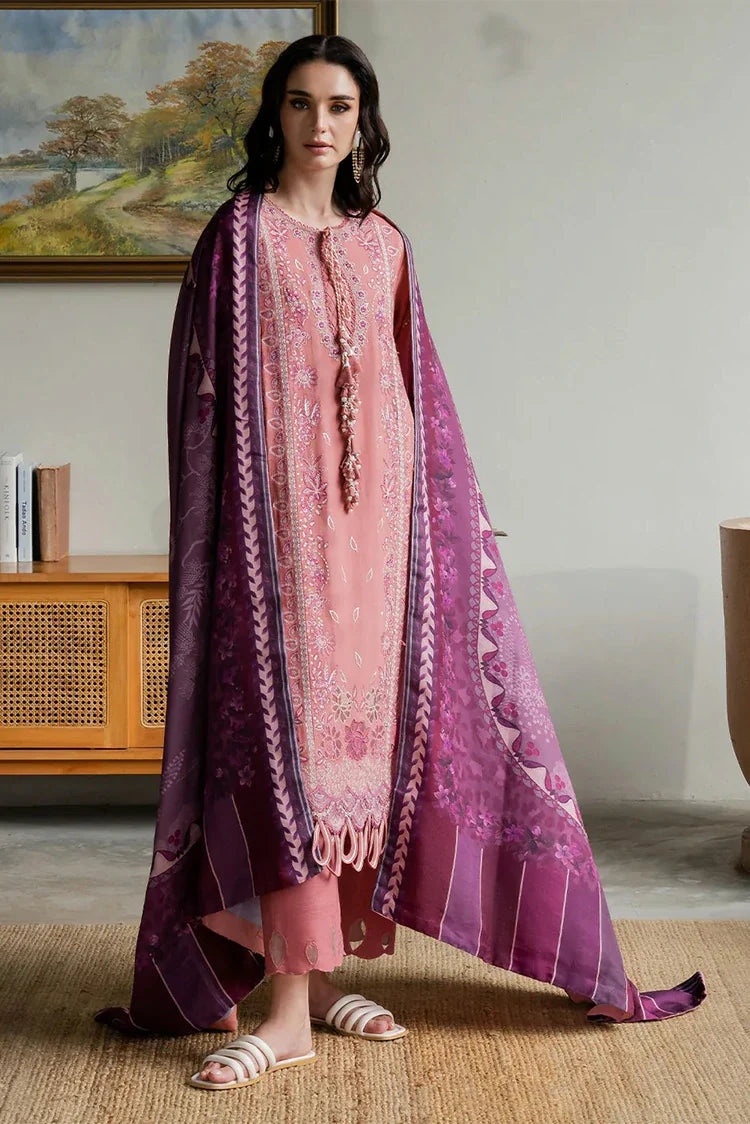 Faiza Faisal - Dastaan Khaddar Collection - 454-ROSEATE - Unstitched