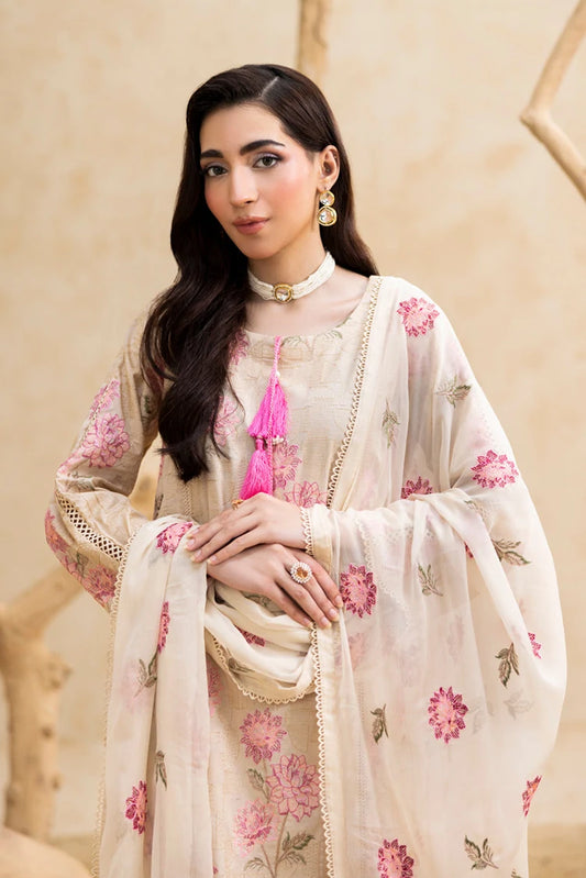 Picture of Threads & Weaves - Skin Beige Embroidered Suit - 3 Piece - Available at Raja Sahib