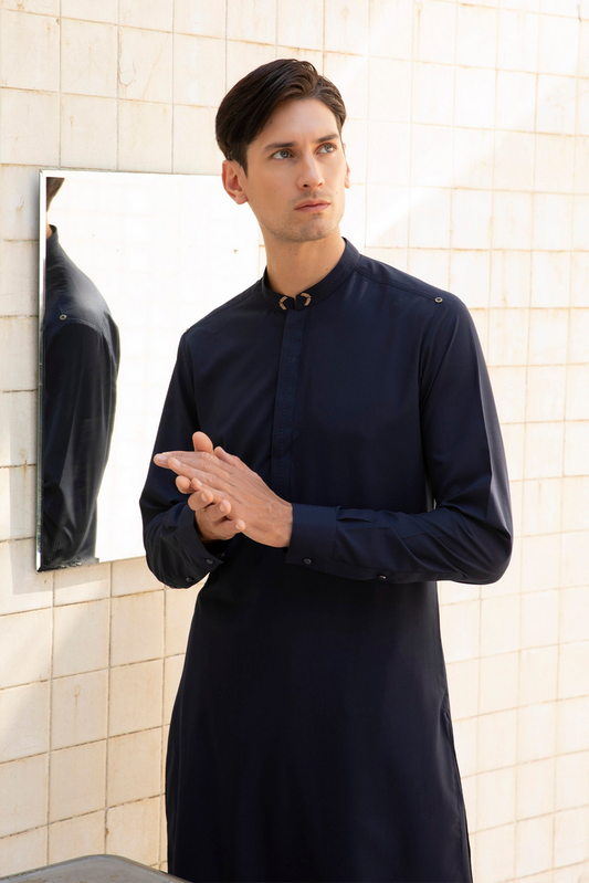 Picture of Istor - Unstitched - Wash & Wear - Black Pearl - Available at Raja Sahib