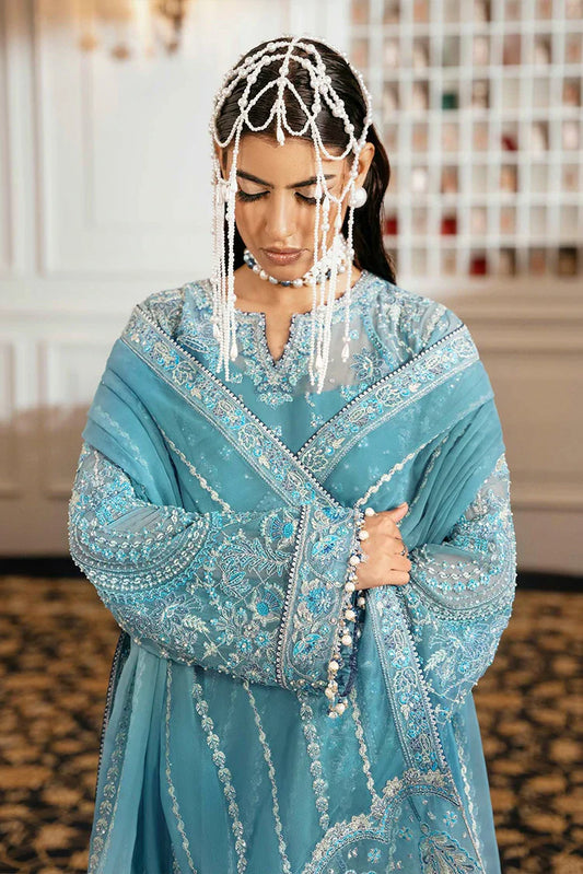 Zarizaa - Check In 5 Series Chiffon Collection - 4A-Dew - Unstitched