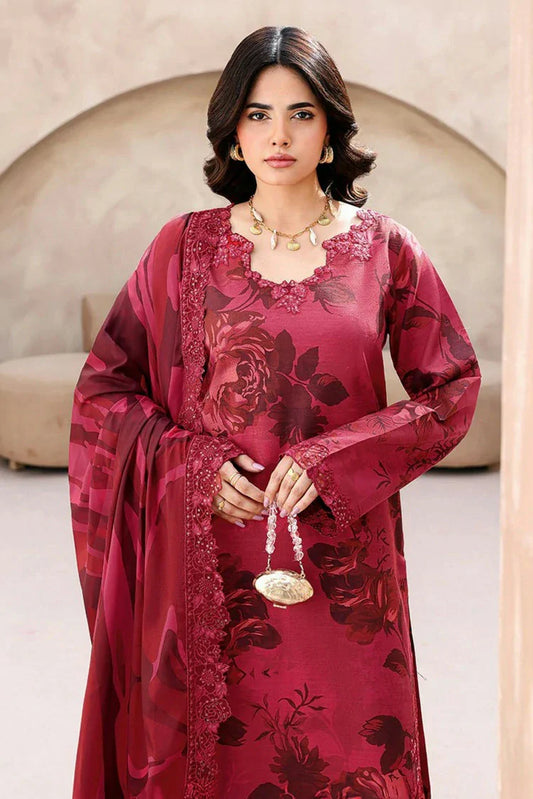 Ramsha - Naqsh Embroidered Rawsilk Collection - RS-04 - Unstitched