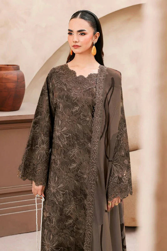 Ramsha - Naqsh Embroidered Rawsilk Collection - RS-08 - Unstitched