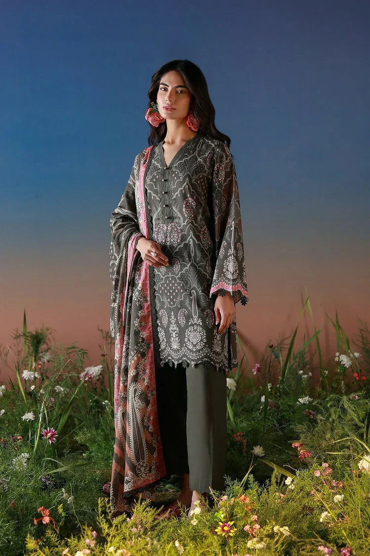 Sahar - Mirha Printed Lawn Collection - SS1-26-17-Shadow Lace - Unstitched