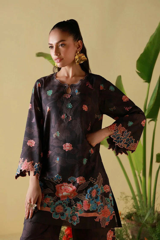Sahar - Mirha Printed Lawn Collection - SS1-26-30-Coffee Bloom - Unstitched
