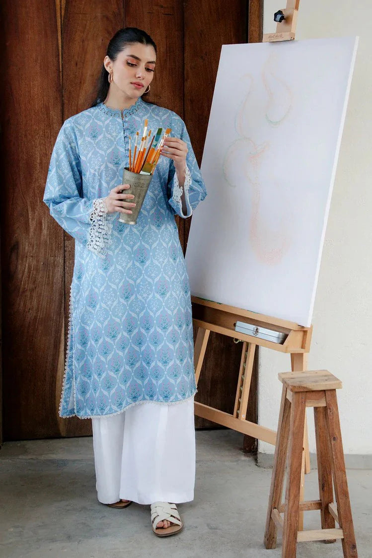 Sahar - Mirha Printed Lawn Collection - SS1-26-33-Sky Lattice - Unstitched