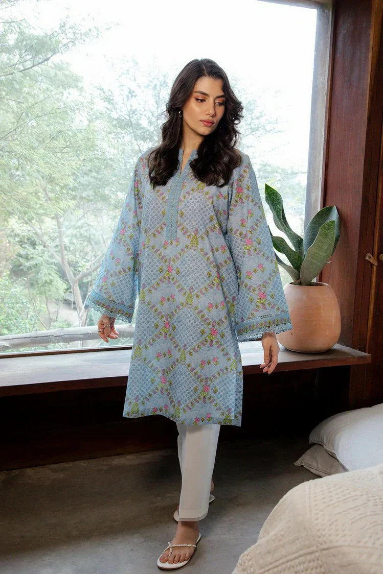 Sahar - Mirha Printed Lawn Collection - SS1-26-34-Petal Grid - Unstitched