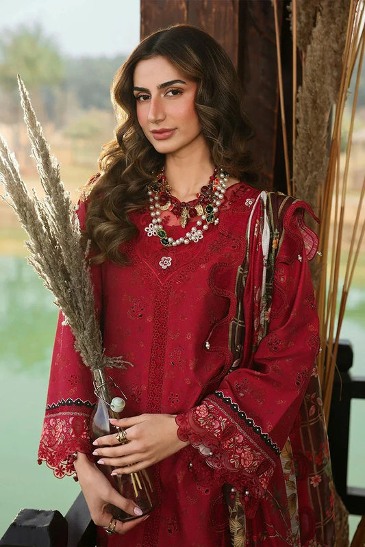 Picture of Sardinia - Festive Lawn - 1604-B POPPY - Unstitched - Available at Raja Sahib