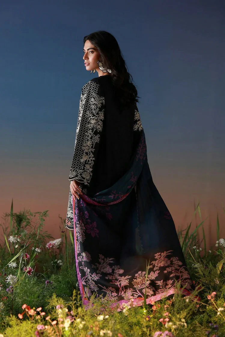 Picture of Sahar - Mirha Embroidered Printed Lawn Collection - SS1-26-36-Noir Écru - Unstitched - Available at Raja Sahib