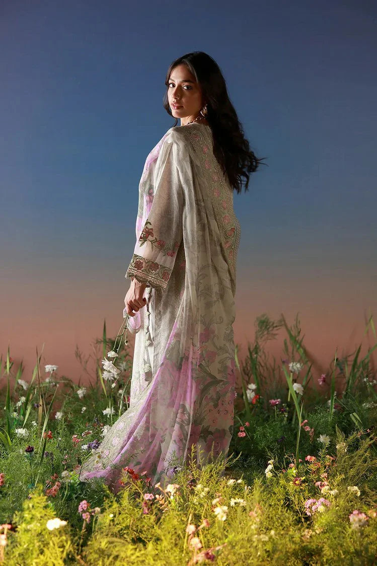 Picture of Sahar - Mirha Embroidered Printed Lawn Collection - SS1-26-38-Ivory Petaline - Unstitched - Available at Raja Sahib