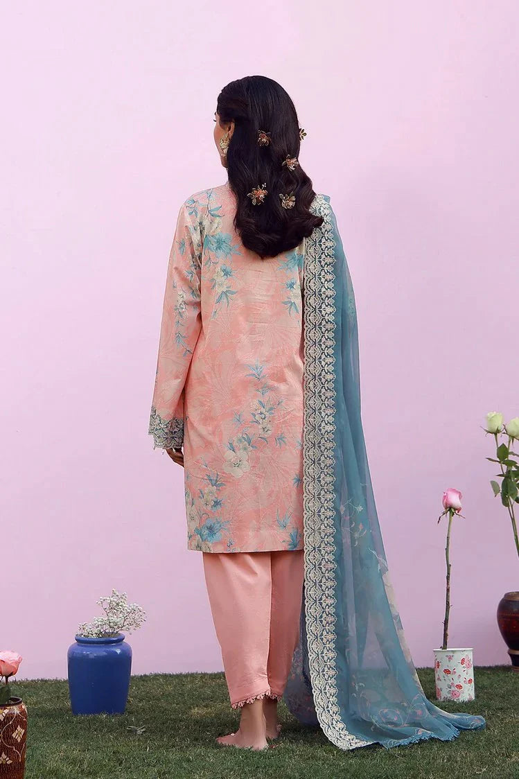 Picture of Sahar - Mirha Embroidered Printed Lawn Collection - SS1-26-39-Blush Azure - Unstitched - Available at Raja Sahib