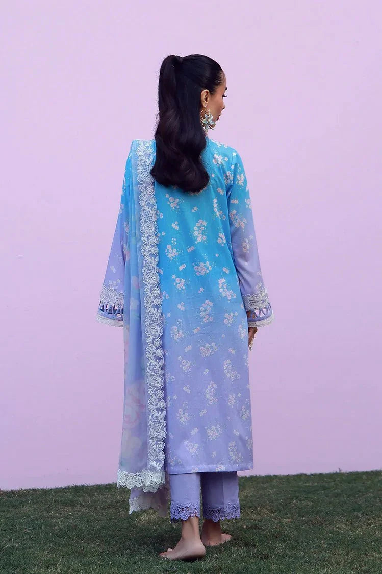 Picture of Sahar - Mirha Embroidered Printed Lawn Collection - SS1-26-42-Indigo Amethyst - Unstitched - Available at Raja Sahib