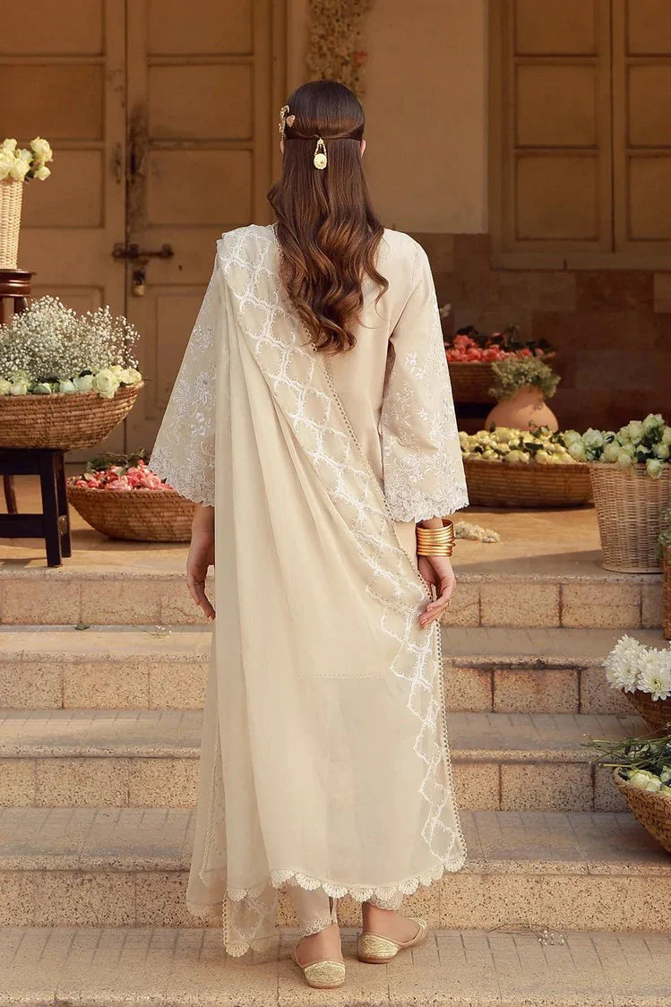 Picture of Sahar - Festive Chikankari Edit - CK-26-V2-04-Ivory Mirage - Unstitched - Available at Raja Sahib