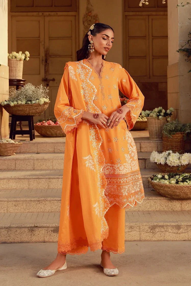 Picture of Sahar - Festive Chikankari Edit - CK-26-V2-06-Marigold Fiesta - Unstitched - Available at Raja Sahib