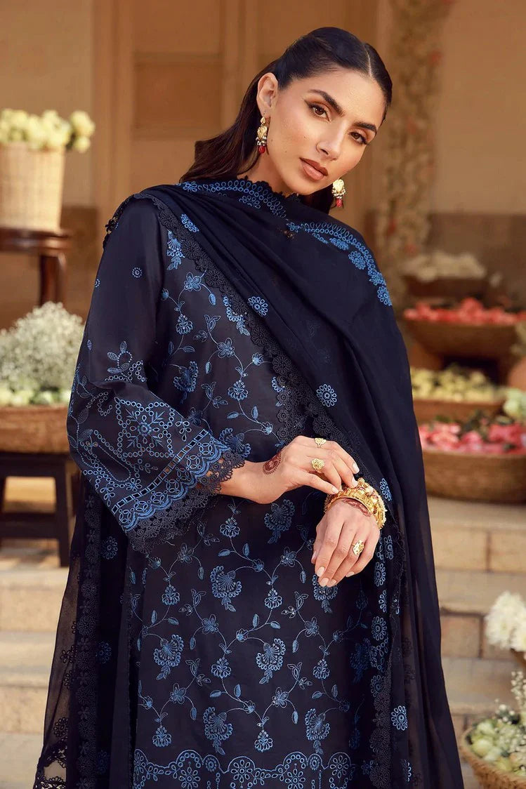 Picture of Sahar - Festive Chikankari Edit - CK-26-V2-07-Nocturne Indigo - Unstitched - Available at Raja Sahib