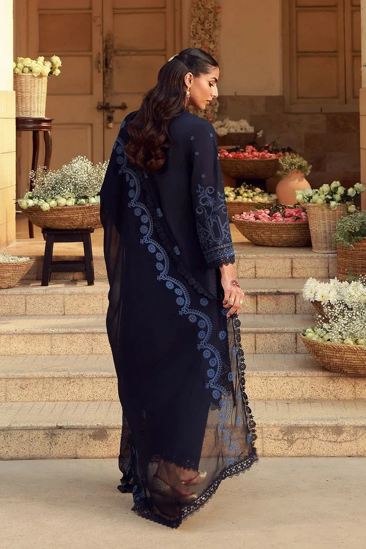 Picture of Sahar - Festive Chikankari Edit - CK-26-V2-07-Nocturne Indigo - Unstitched - Available at Raja Sahib