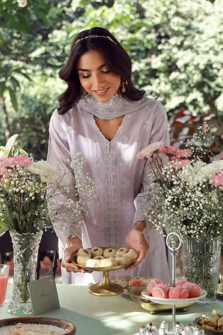 Picture of Sahar - Festive Chikankari Edit - CK-26-V2-08-Lilac Twilight - Unstitched - Available at Raja Sahib