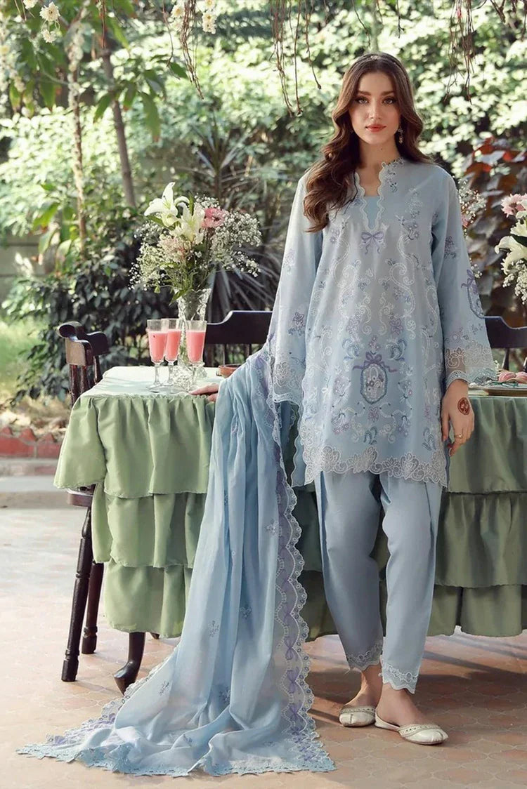 Picture of Sahar - Festive Chikankari Edit - CK-26-V2-09-Sky Garden Waltz - Unstitched - Available at Raja Sahib