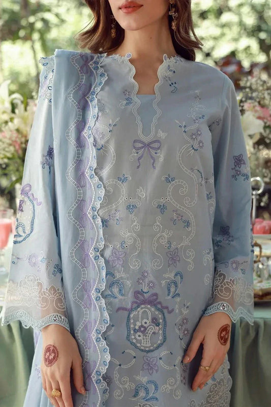 Sahar - Festive Chikankari Edit - CK-26-V2-09-Sky Garden Waltz - Unstitched