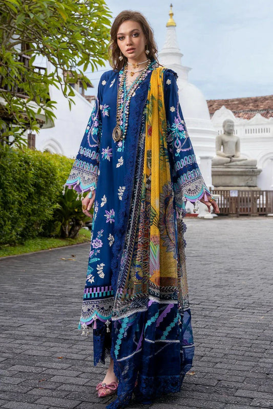 Annus Abrar - Neroli Luxury Lawn - 01 Riba - Unstitched