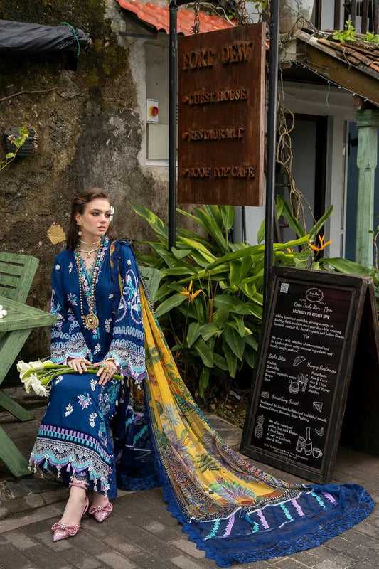 Annus Abrar - Neroli Luxury Lawn - 01 Riba - Unstitched