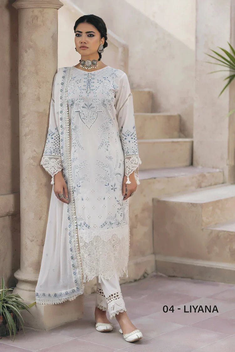 House of Nawab - Zora Luxury Lawn Vol 2 - 04-LIYANA - Unstitched