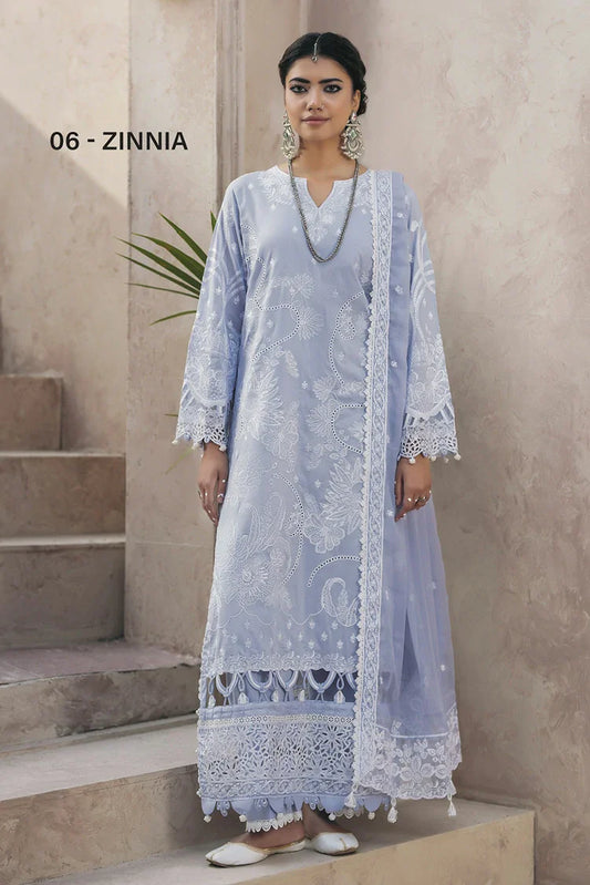 House of Nawab - Zora Luxury Lawn Vol 2 - 06-ZINNIA - Unstitched