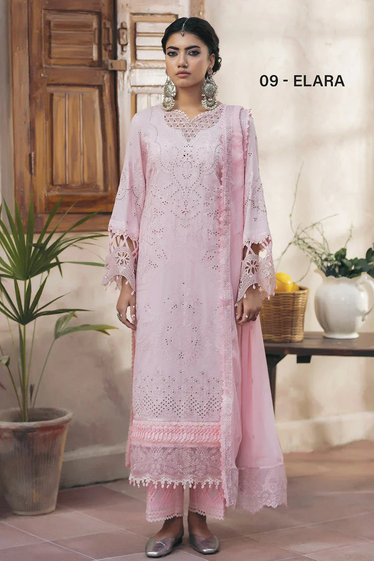 House of Nawab - Zora Luxury Lawn Vol 2 - 09-ELARA - Unstitched