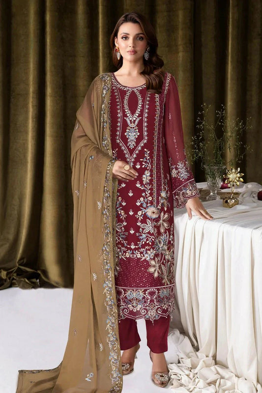 Picture of Ramsha - Sangeet Embroidered Chiffon Collection Vol 4 - B-403 - Unstitched - Available at Raja Sahib