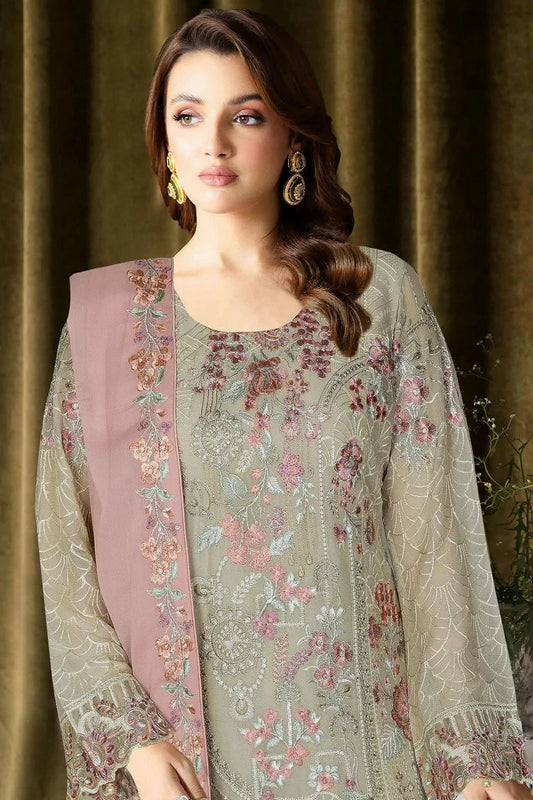 Picture of Ramsha - Sangeet Embroidered Chiffon Collection Vol 4 - B-409 - Unstitched - Available at Raja Sahib