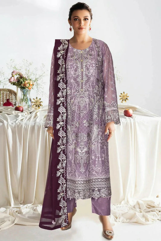 Picture of Ramsha - Sangeet Embroidered Chiffon Collection Vol 4 - B-410 - Unstitched - Available at Raja Sahib