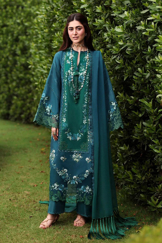 Picture of Sardinia - Embroidered Lawn Eid Edit - 08-HILLSIDE TEAL - Unstitched - Available at Raja Sahib