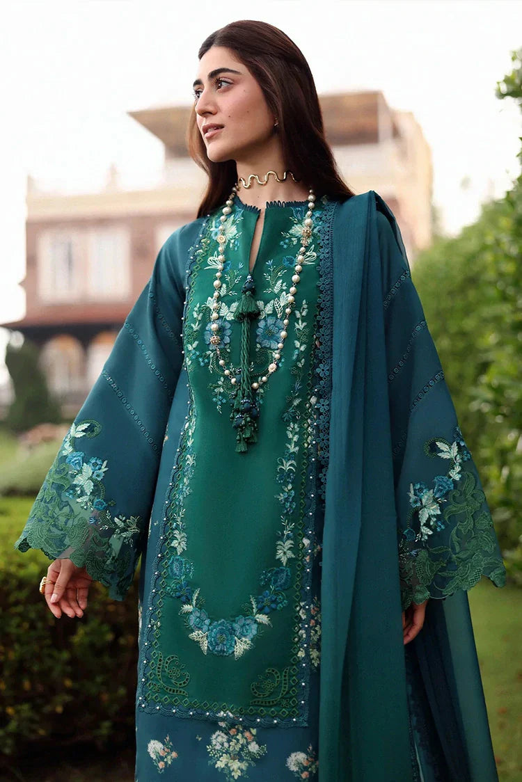 Picture of Sardinia - Embroidered Lawn Eid Edit - 08-HILLSIDE TEAL - Unstitched - Available at Raja Sahib