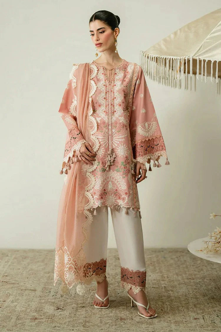 Picture of Zariya - Zaira Blooming Flower Lawn Collection - LUNA-ZB6S103 - Unstitched - Available at Raja Sahib