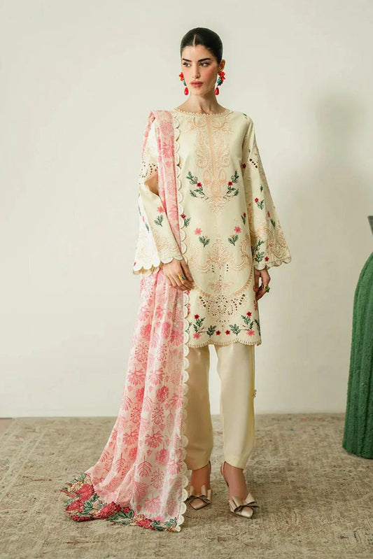 Picture of Zariya - Zaira Blooming Flower Lawn Collection - MAIA-ZB6S106 - Unstitched - Available at Raja Sahib