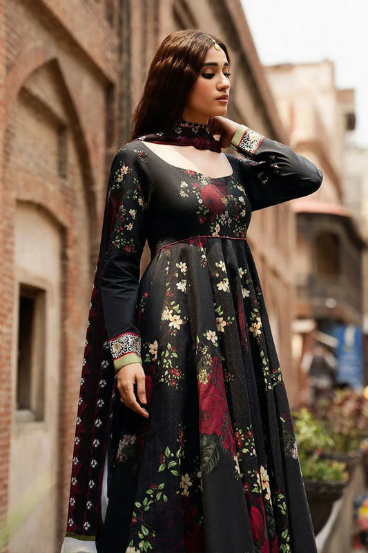 Shagna - Ek Dopahar Traditional Peshwaz Spring Summer - SP-106 (KALI RAAT) - Unstitched