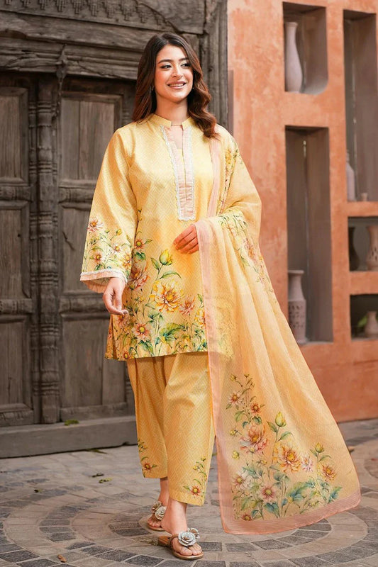 Mariam Aziz - Mahgul Printed Lawn Collection - F-4-013 Gul Afshan - Unstitched